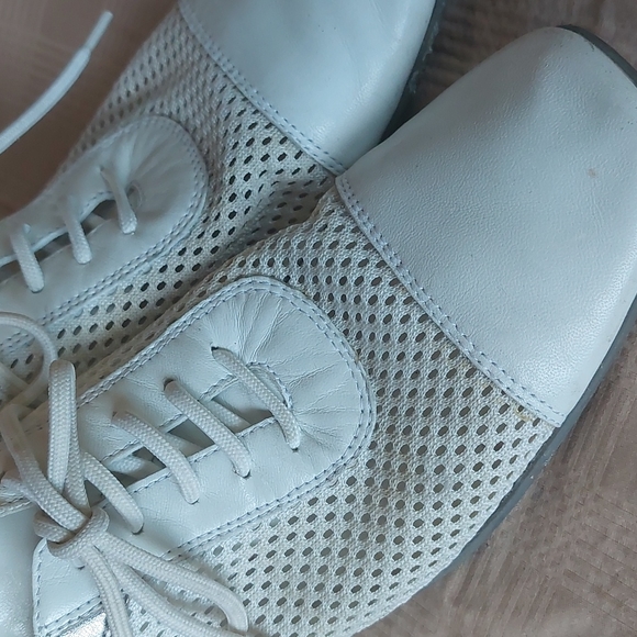 PRADA white mesh with silver leather oxfords, EU 37.5 (7.5-8) RARE - Picture 2 of 11